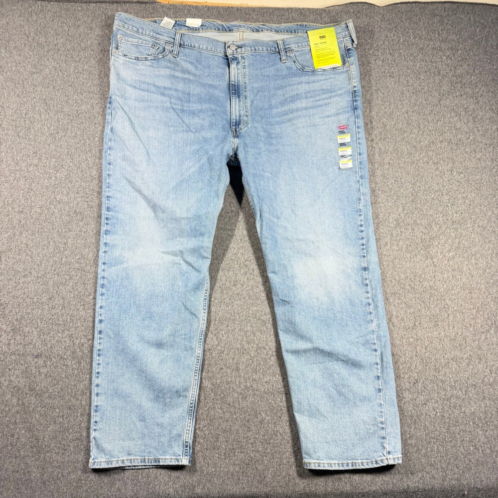 Levis NWt 502 Taper Mens Jeans 50x32 Light Wash Stretch Performance Denim